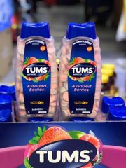 Kẹo Đầy Hơi, Khó Tiêu, Đau Dạ Dày Tums Antacid Assorted Berries 265V