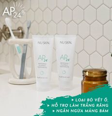 Kem Đánh Răng Trắng Sáng AP24 110gr - Nuskin Mỹ, Giải Pháp Làm Trắng Răng, Không Mài Mòn, Chống Hôi Miệng, Bảo Vệ Men Răng