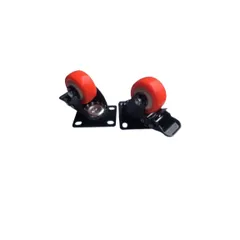 Bánh xe nhập khẩu 5 phân màu cam/màu đen có khóa và không khóa chịu tải cao