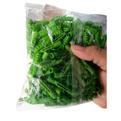 Tắc Kê Nhựa Xanh Lá 6li - Bịch 100 Cái, Ứng Dụng Lắp Khung Cửa, Bản Lề, Vách Ngăn và Nội Thất