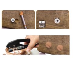 Kìm bấm nẹp chỉ nhựa che lỗ vít lỗ cam, kìm dập lỗ tròn 8mm - Màu đen
