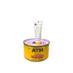 Bột trét bả matit vàng ATM bột bả sơn ô tô (1 HỘP MATIT VÀ 1 TUÝP KEO TRỘN)