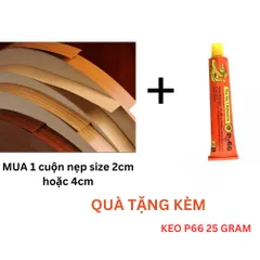 Nẹp Dán Cạnh Ván, Chỉ Nhựa PVC bản 21mm- Nhiều Màu Dùng Cho Gỗ Công Nghiệp+ tặng keo dán P66 25 gam