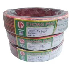100 Mét Dây Điện Đôi Đỏ Đen PHONG PHÚ Chính Hãng ( 2 x 10, Lõi: 0.1 ) LÕI ĐỒNG NGUYÊN CHẤT 100%