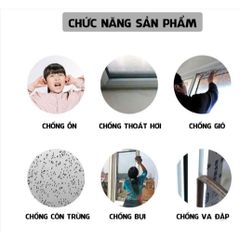 Ron Chống Ồn Cửa Gỗ Chữ T Màu Trắng Hình Cây Thông - Giảm Chấn, Ngăn Muỗi, Tiết Kiệm Nhiệt, Dễ Dàng Lắp Đặt 4.5 kg