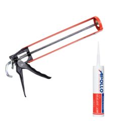 Dụng Cụ Bơm Keo Silicon Apollo Chính Hãng - Inox Chống Rỉ, Dễ Dàng Lắp Chai, Dùng Cho Keo Dán Kính, Gạch, Tôn