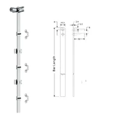 Khóa Ổ Tủ 3 Ngăn Hammered - Bảo Vệ Đồ Cá Nhân Tại Văn Phòng, Có 2 Chìa Khóa, Hợp Kim Chắc Chắn, Kích Thước 50cm