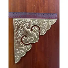 Ốp đồng cá chép loại 23cm ,Nẹp góc hoạ tiết cá chép đồng, góc đồng cửa nhôm, bịt góc cửa nhôm xingfa ,nẹp góc 23cm