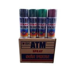 Sơn Xịt ATM Spray Màu Xanh Lá Cây 400ML - Sơn Nhanh Khô Cho Đồ Gỗ và Kim Loại, Độ Bám Dính Tốt, Chất Lượng Cao