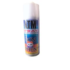Sơn Xịt Màu Trắng ATM Spray A200 - Sơn Trang Trí Đồ Gia Dụng, Bề Mặt Gỗ và Kim Loại, Chất Lượng Cao, Mau Khô, Bền Màu 400ML
