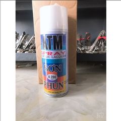 Sơn Xịt Màu Trắng ATM Spray A200 - Sơn Trang Trí Đồ Gia Dụng, Bề Mặt Gỗ và Kim Loại, Chất Lượng Cao, Mau Khô, Bền Màu 400ML