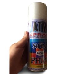 Sơn Xịt Màu Trắng ATM Spray A200 - Sơn Trang Trí Đồ Gia Dụng, Bề Mặt Gỗ và Kim Loại, Chất Lượng Cao, Mau Khô, Bền Màu 400ML