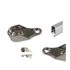 1 Lốc Pat (Bas) Đỡ Thanh Treo Quần Áo - Hợp Kim Nhôm Cao Cấp - Phụ Kiện Đời Sống - 24 cái