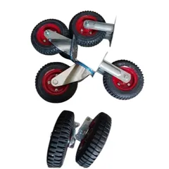 Bánh Xe Đẩy Hàng Cố Định Chịu Tải 300kg-500kg, Phi 200mm, Cao 25cm - Xe Nước Mía Chất Lượng Cao