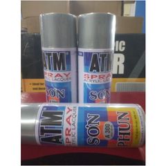 Sơn Xịt Bạc ATM A300 - Hỗn Hợp Nhựa NC & Acrylie Lacquer, Sơn Nhanh Khô, Bóng Cao, Bảo Vệ Nội Thất, Thiết Bị Điện & Nhựa