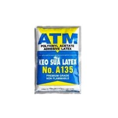 Keo Sữa ATM Latex A-135 - Bám Dính Tốt, Bền Dẻo Dùng Dán Giấy, Gỗ, Nhựa - Bịch 1kg An Toàn Cho Người Sử Dụng