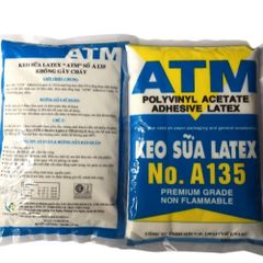 Keo Sữa ATM Latex A-135 - Bám Dính Tốt, Bền Dẻo Dùng Dán Giấy, Gỗ, Nhựa - Bịch 1kg An Toàn Cho Người Sử Dụng