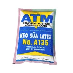 Keo Sữa ATM Latex A-135 - Bám Dính Tốt, Bền Dẻo Dùng Dán Giấy, Gỗ, Nhựa - Bịch 1kg An Toàn Cho Người Sử Dụng