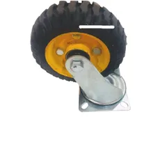 Bánh xe cao su đặc 155x47mm loại có đế xoay và có đế cố định (bán lẻ 1 cái)