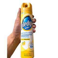 Xịt Đánh Bóng Gỗ Pledge Hương Chanh 330ML - Chai Xịt Làm Sạch và Bảo Vệ Đồ Gỗ Cao Cấp, An Toàn cho Mặt Bằng Gỗ, Da, Sơn Mài