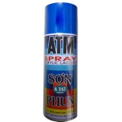 Sơn Xịt ATM A242 Xanh Dương Chính Hãng - Sơn Nội Thất Bảo Vệ Độ Bóng Cao, Khô Nhanh, Dễ Dùng