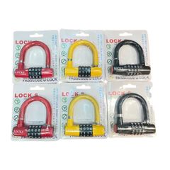 Ổ Khóa Số LOCK.S Hình chữ U,Chống Trộm Càng Dài 25mm 4 Số Dạ Quang Cao Cấp-Hàng Taiwan chính hãng-Bảo Hành 12 Tháng