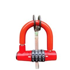 Ổ Khóa Số LOCK.S Hình chữ U,Chống Trộm Càng Dài 25mm 4 Số Dạ Quang Cao Cấp-Hàng Taiwan chính hãng-Bảo Hành 12 Tháng