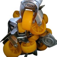 Bánh xe vàng nghệ 3cm, 4cm, 5cm, 6cm, 7cm, 8cm, 10cm - 2 Vòng Không Khóa - Có Khóa