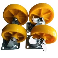 Bánh xe vàng nghệ 3cm, 4cm, 5cm, 6cm, 7cm, 8cm, 10cm - 2 Vòng Không Khóa - Có Khóa