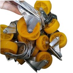 Bánh xe vàng nghệ 3cm, 4cm, 5cm, 6cm, 7cm, 8cm, 10cm - 2 Vòng Không Khóa - Có Khóa