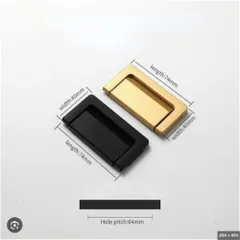 TAY NẮM TỦ LẬT K13 VÀNG/ ĐEN KÍCH THƯỚC 64MM GIÁ CHO 1 CÁI