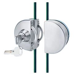 Khoá bán nguyệt đơn/ đôi Hammered cửa lùa kính cường lực