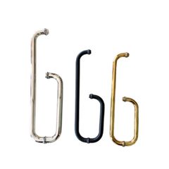 [P19.185.385] Tay Nắm Cửa Kính Phòng Tắm Đứng CABIN Ống phi 19, tim lỗ 185x385 (inox/ đen/ vàng)