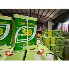 Keo phun dán gỗ S8, Keo phun dán gỗ nội thất gỗ công nghiệp MDF Hộp 3,3kg