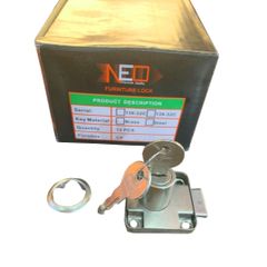 Khóa Tủ NEO 138-032 Chìa Sắt - Hợp Kim Kẽm, Độ Dày 32mm, Thiết Kế Thời Trang, Lý Tưởng Cho Nội Thất Nhà Ở