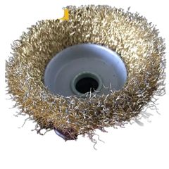 Bộ 2 bát đánh rỉ sắt 100mm - Dụng cụ làm sạch kim loại, phù hợp máy mài 100/110mm, chất liệu sợi thép bền chắc