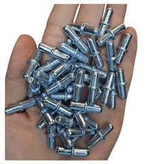 Chốt Đỡ Kệ Sắt Inox - Bộ 100 Chiếc Chất Liệu Kim Loại Ổn Định, Dùng Phân Tầng Kệ Gỗ Tiện Ích