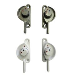 Chốt Khoá Sò Xanh Đỏ Cửa Lùa Nhôm ( trắng sữa, bạc, xám)