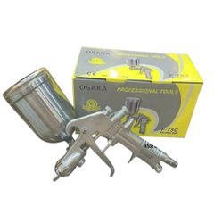 Súng Phun Sơn Osaka F75 - Dụng Cụ Phun Sơn Khí Nén 400cc, Lỗ Phun 1.5mm, Tốt Cho Phun Cửa Sắt, Hàng Rào, Chi Tiết Nhỏ