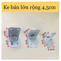 Ke góc vuông sắt,ke góc bắn vít bản lớn rộng 4,5cm