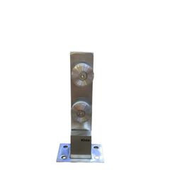 Chân Kẹp Kính Hộp Inox 304 - Trụ Kính Lan Can Cao Cấp Cho Cầu Thang - Kẹp Cố Định Kính 8mm-12mm