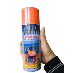 Sơn Xịt ATM A226 Màu Cam - Sơn Trang Trí Bề Mặt Gỗ và Kim Loại, Chất Lượng Cao, Mau Khô, Dễ Dùng 400ML