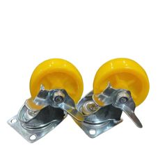 Bánh xe vàng không khoá - có khóa 3cm, 4cm, 5cm, 6cm, 8cm, 10cm