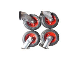 Bộ 4 Bánh Xe Đẩy Hàng 20cm - 2 Bánh Xoay & 2 Bánh Cố Định, Chịu Lực 500kg, Thay Thế Hoàn Hảo Cho Xe Đẩy Dụng Cụ Tiện Ích