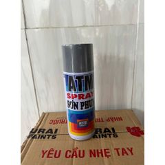 Sơn Phun Xịt ATM Acrylic Màu Xám Đậm A220 - Sơn Trang Trí Đồ Gia Dụng, Bàn, Ghế, Đồ Chơi, Xe Đạp, Xe Máy, 400ml