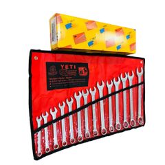 Bộ cờ lê Yeti 14 chi tiết - Dụng cụ sửa chữa đa năng 8-24mm, chất liệu thép Crôm-Vanadi, gọn nhẹ, dễ mang theo