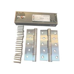 Bản Lề Cửa Vickini 43101.133 SSS - Bộ 2 cái in inox SUS 201 cho cửa kim loại, gỗ, nhựa - Tải trọng 60kg, bảo hành 12 tháng