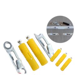 100 Bộ Chốt Liên Kết Tự Do, Liên Kết Âm Lò Xo, Tháo Lắp Dễ Dàng Chắc Chắn, màu đen