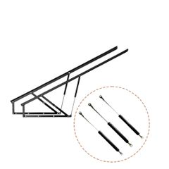 Ben Hơi Thủy Lực, Ben Hơi Khí Nén Dùng Cho Tủ Bếp, Giường, Dài 550mm, Màu Đen - Phụ Kiện Ngành Gỗ.