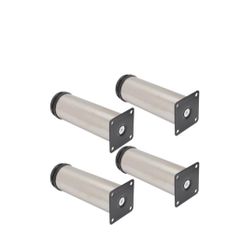 Chân ghế salon tròn, đế bằng, chân tủ inox cao 80mm 100mm 120mm 150mm 200mm, đế bằng TA8330D150
